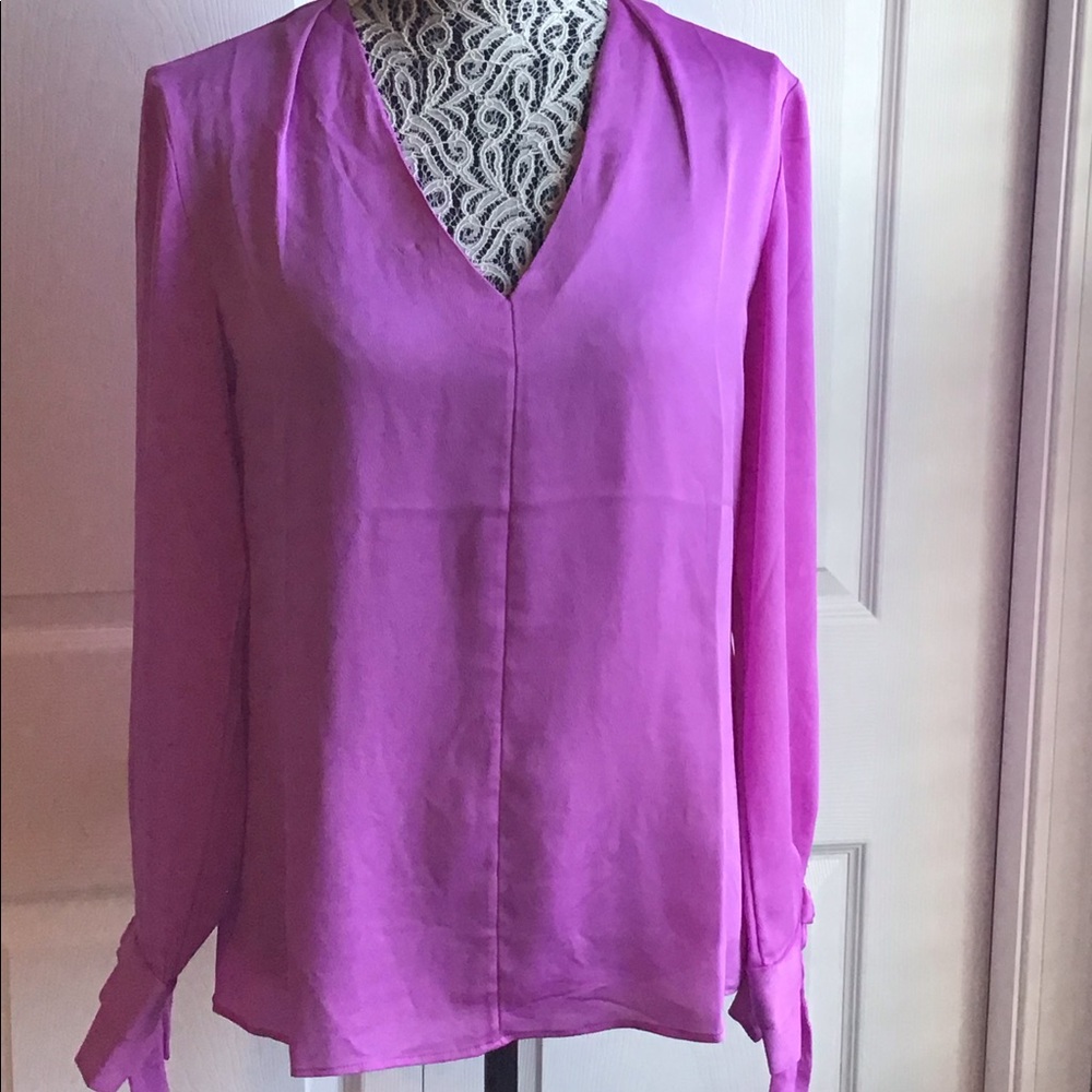 Banana Republic V-neck Tied Wrist Blouse